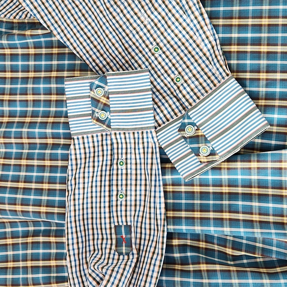 Robert Graham long sleeve plaid button down shirt size XL - Picture 9 of 12
